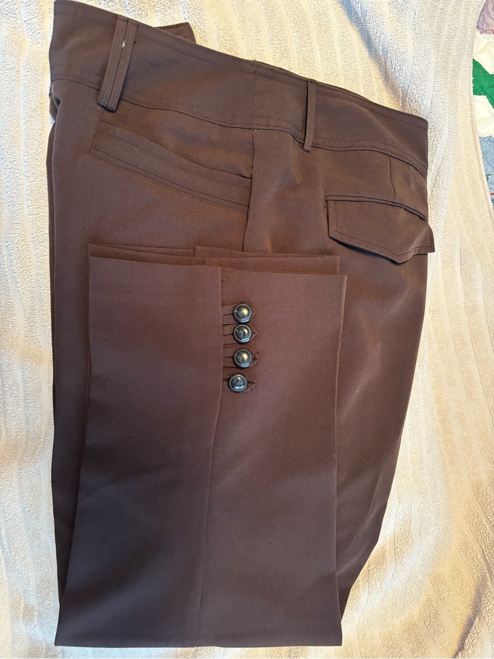 Women’s  Brown Dress Capri  - Classic Tailored Fit